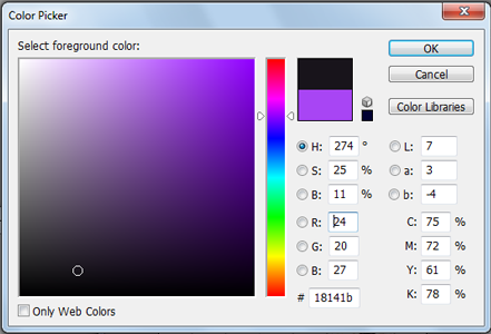 Диалог Color Picker (Палитра цветов) Диалог Color Picker (Палитра цветов)