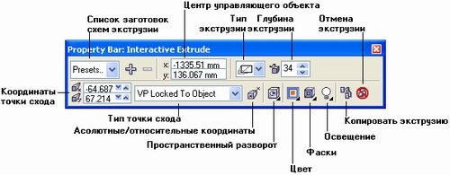 ������ ��������� ����������� Interactive Extrude