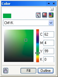 Пристыковываемое окно Color Пристыковываемое окно Color