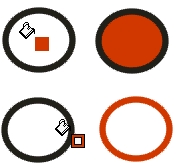 Работа инструментом Paintbucket Работа инструментом Paintbucket